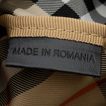 Burberry Beige Check Canvas Medium Backpack