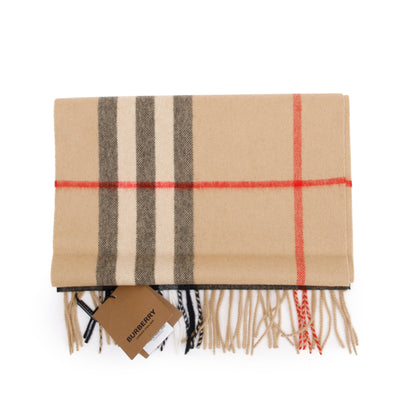 Burberry Beige Giant House Check Cashmere Scarf