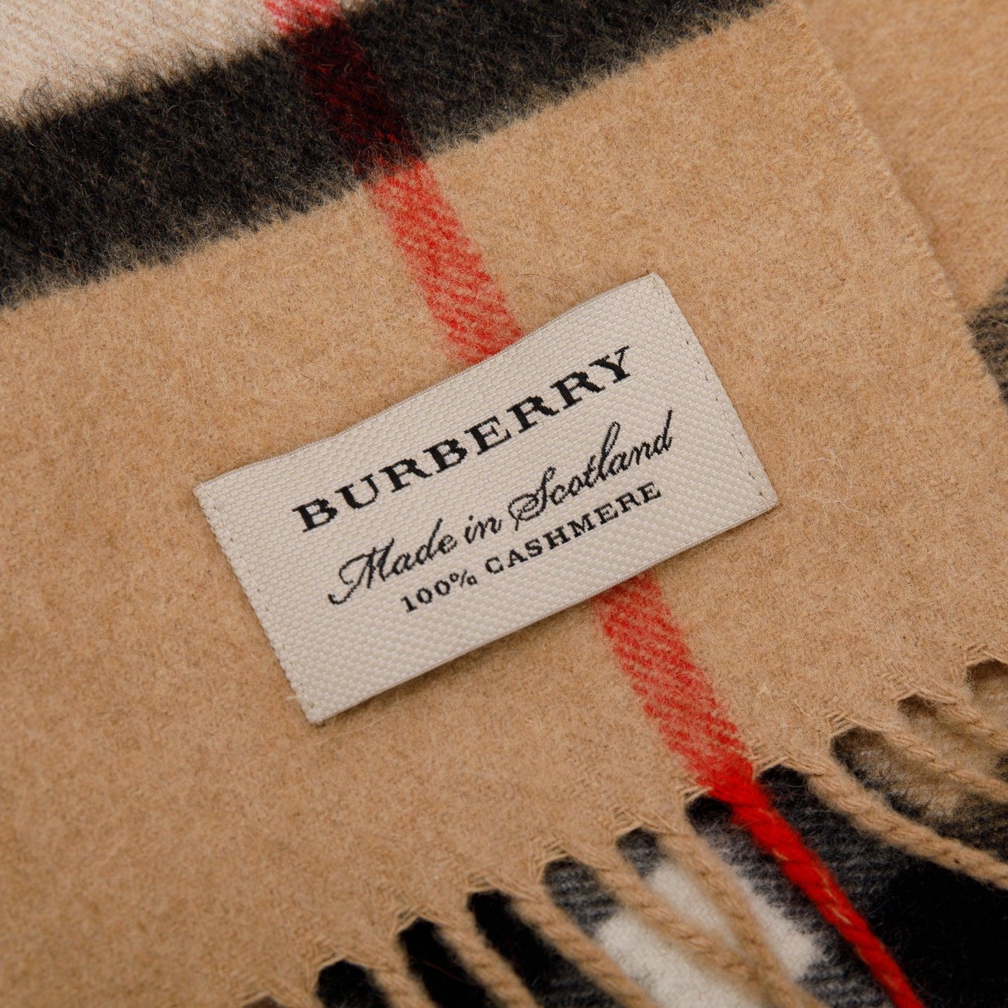 Burberry Beige Giant House Check Cashmere Scarf