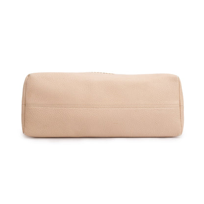 Burberry Beige Grained Calfskin Leather Baynard Tote Bag