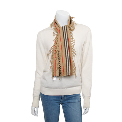 Burberry Beige House Check Cashmere Happy Scarf