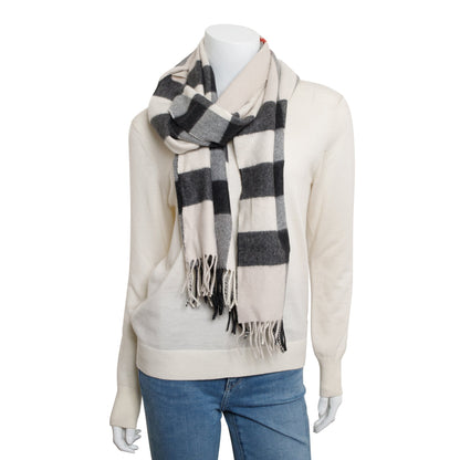 Burberry Beige Multicolor Horseferry House Check Cashmere Scarf