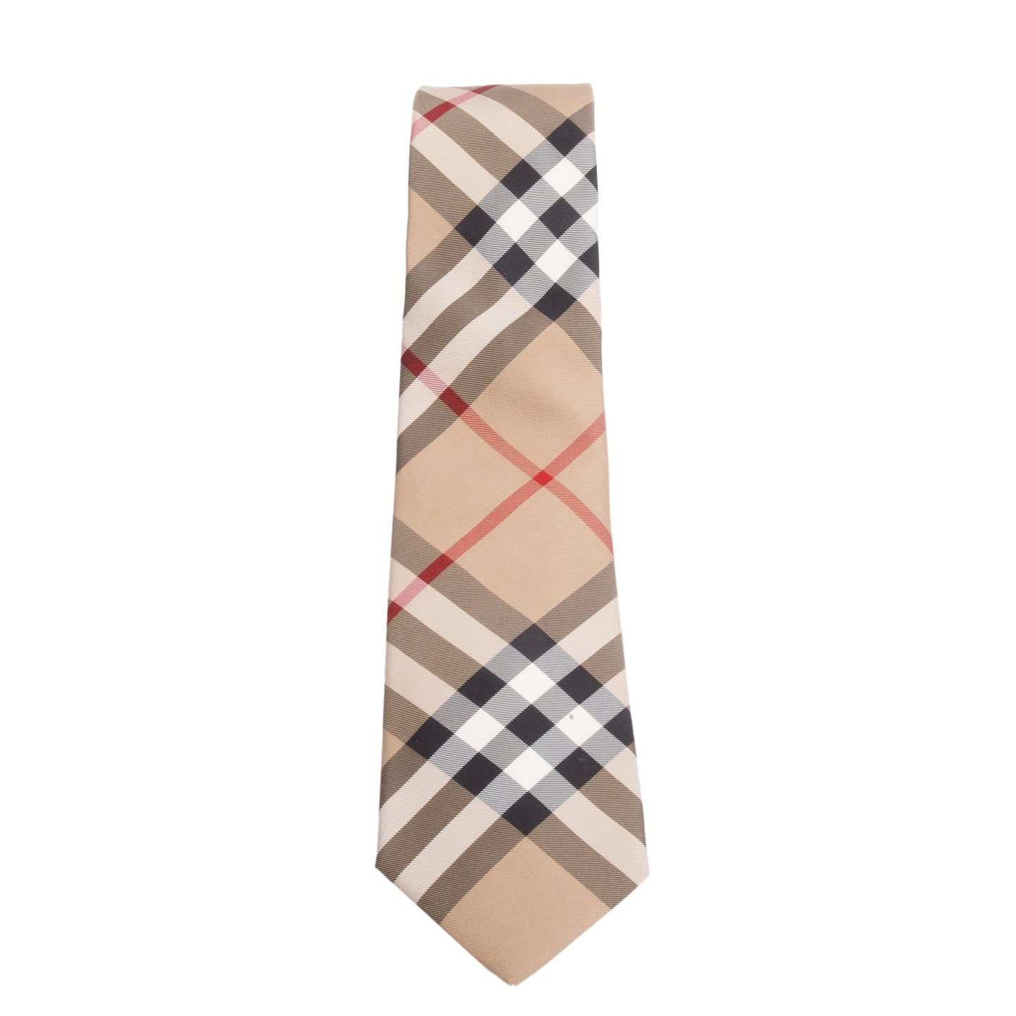 Burberry Beige Nova Check Silk Tie