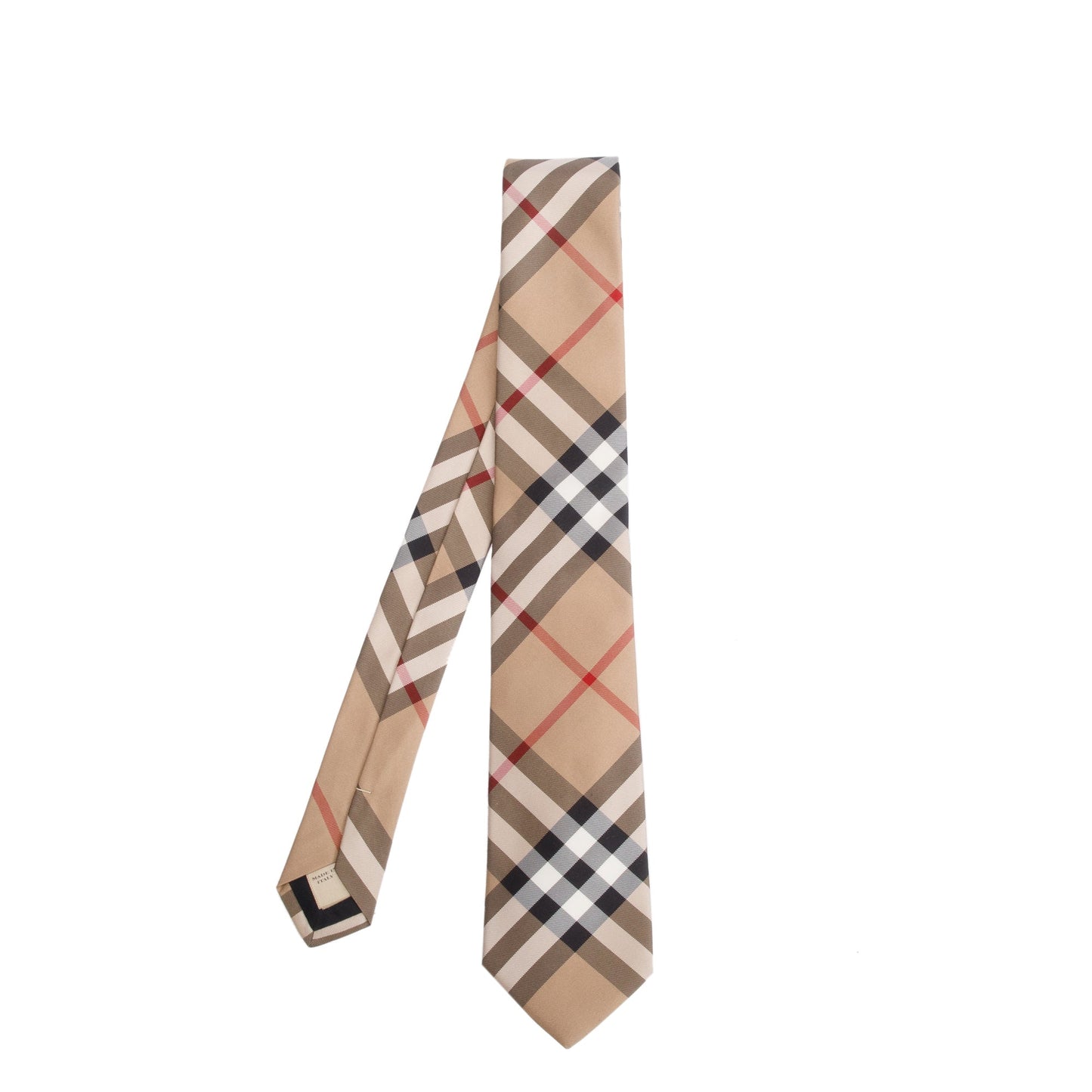 Burberry Beige Nova Check Silk Tie