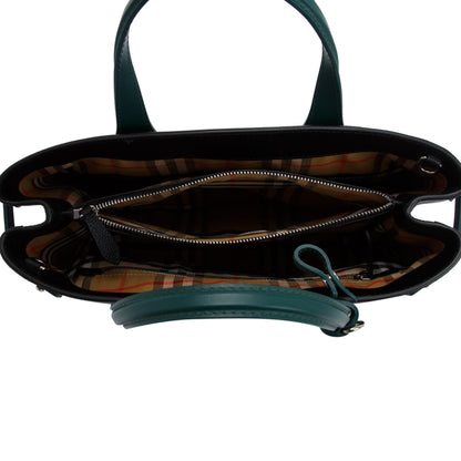 Burberry Bi-Color Leather Medium Banner Tote