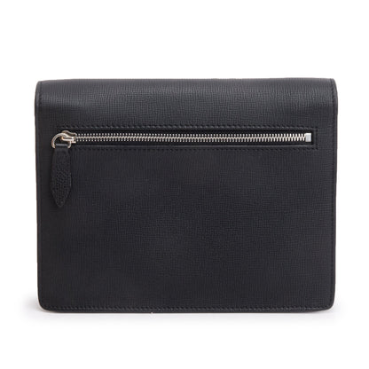Burberry Black Calfskin House Check Macken Crossbody Bag