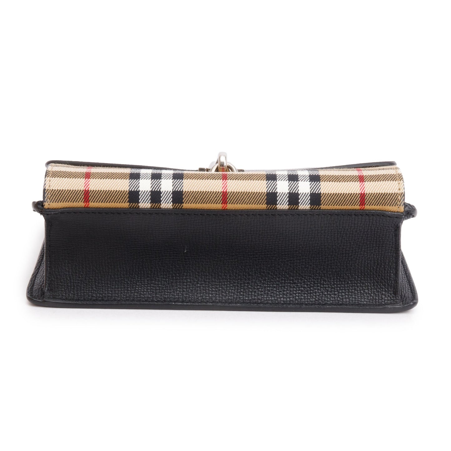 Burberry Black Calfskin House Check Macken Crossbody Bag