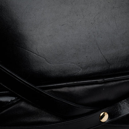 Burberry Black Calfskin Leather Bridle Gosford Hobo Bag