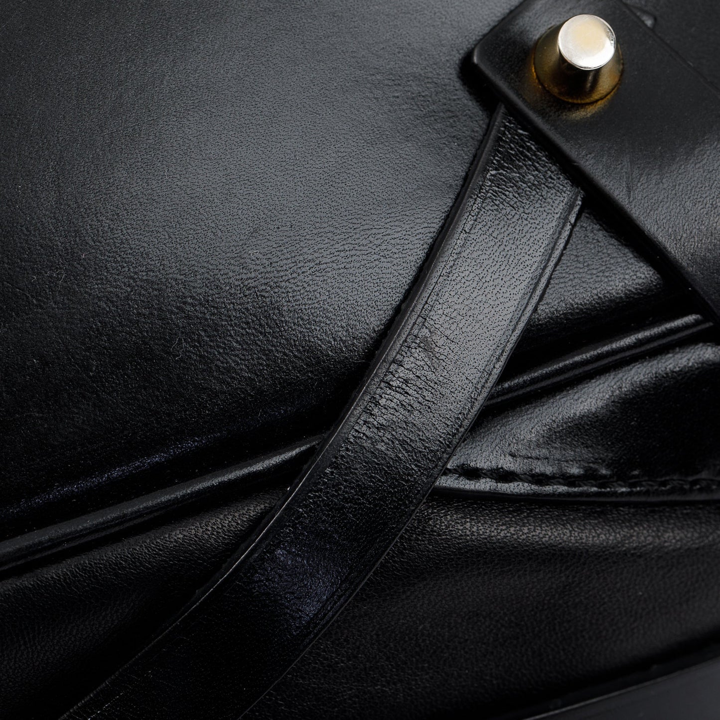 Burberry Black Calfskin Leather Bridle Gosford Hobo Bag