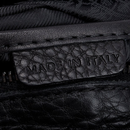 Burberry Black Calfskin Leather Mason Warrior Studded Hobo