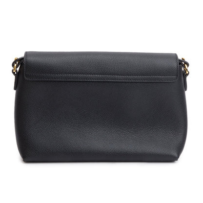 Burberry Black Calfskin Vintage Check Note Crossbody Bag