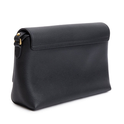 Burberry Black Calfskin Vintage Check Note Crossbody Bag