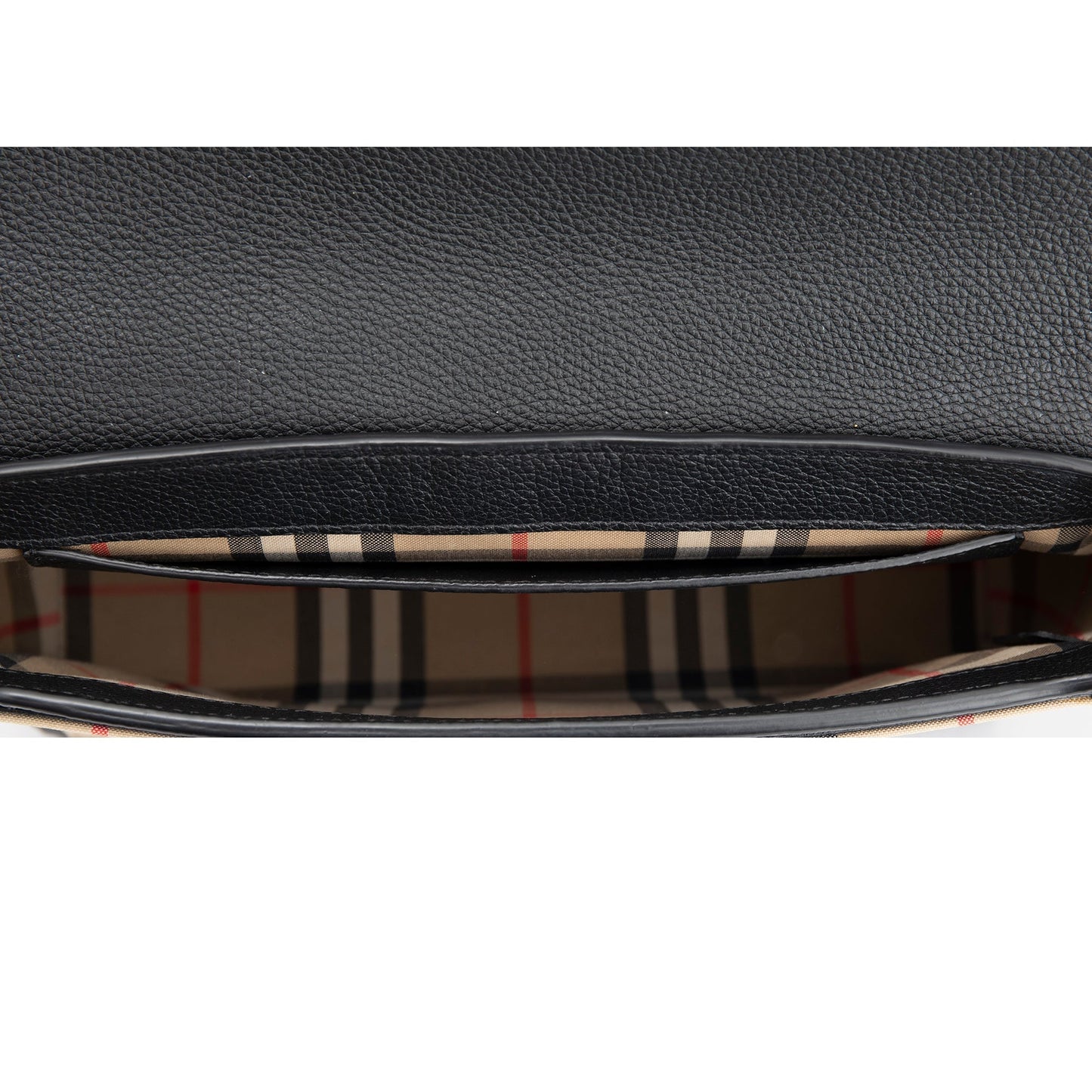 Burberry Black Calfskin Vintage Check Note Crossbody Bag