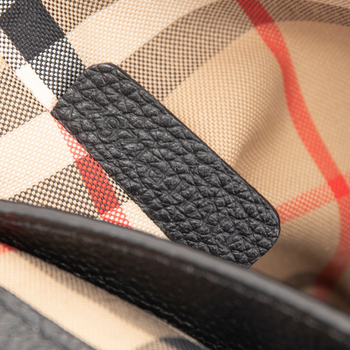 Burberry Black Calfskin Vintage Check Note Crossbody Bag