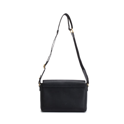 Burberry Black Calfskin Vintage Check Note Crossbody Bag