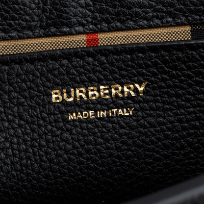 Burberry Black Calfskin Vintage Check Note Crossbody Bag