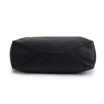 Burberry Black Check Embossed Leather Medium Dewsbury Convertible Tote