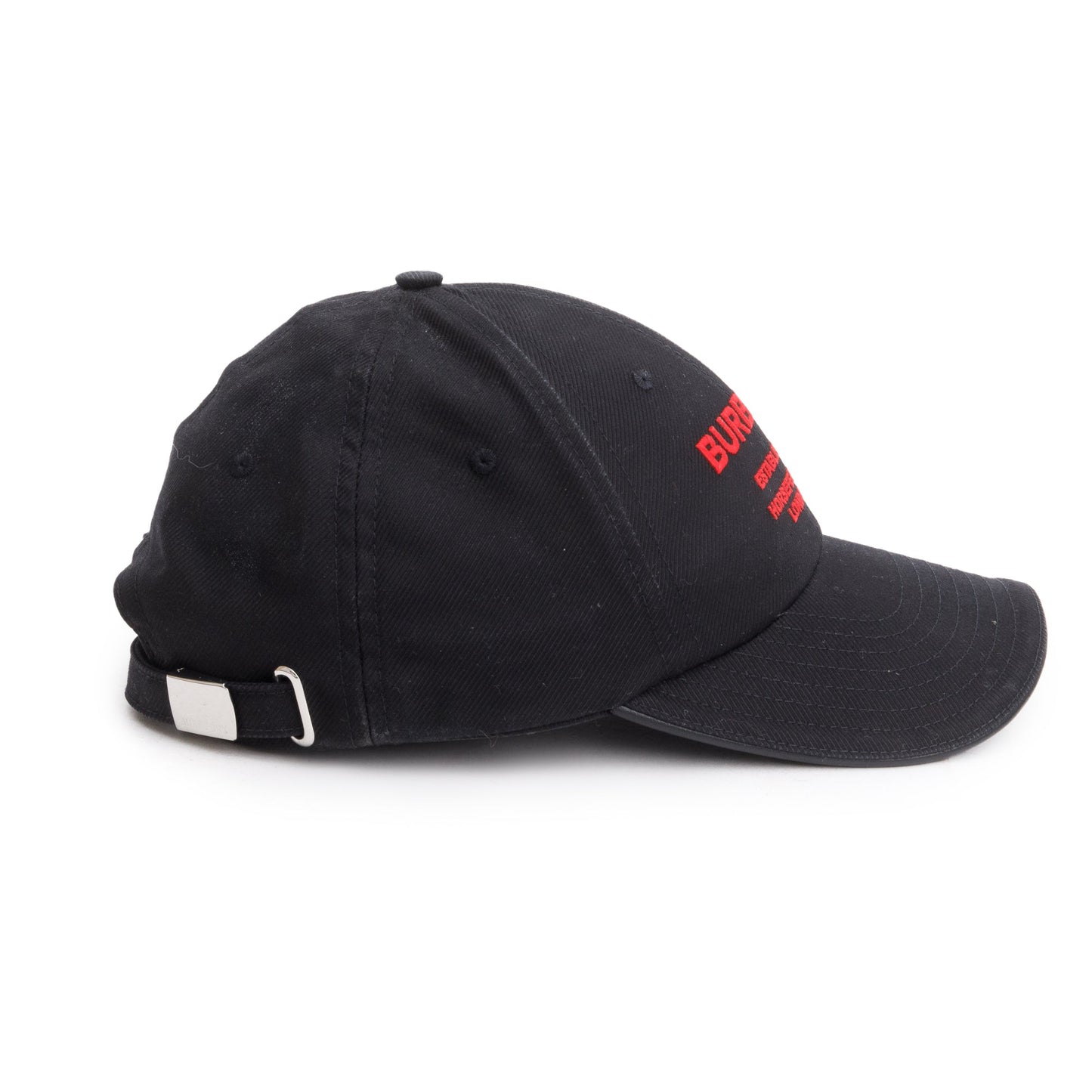 Burberry Black Cotton Burberry Horseferry Motif Baseball Hat, Size S