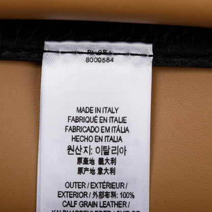 Burberry Black Grained Calfskin Leather Small Belt Tote Bag