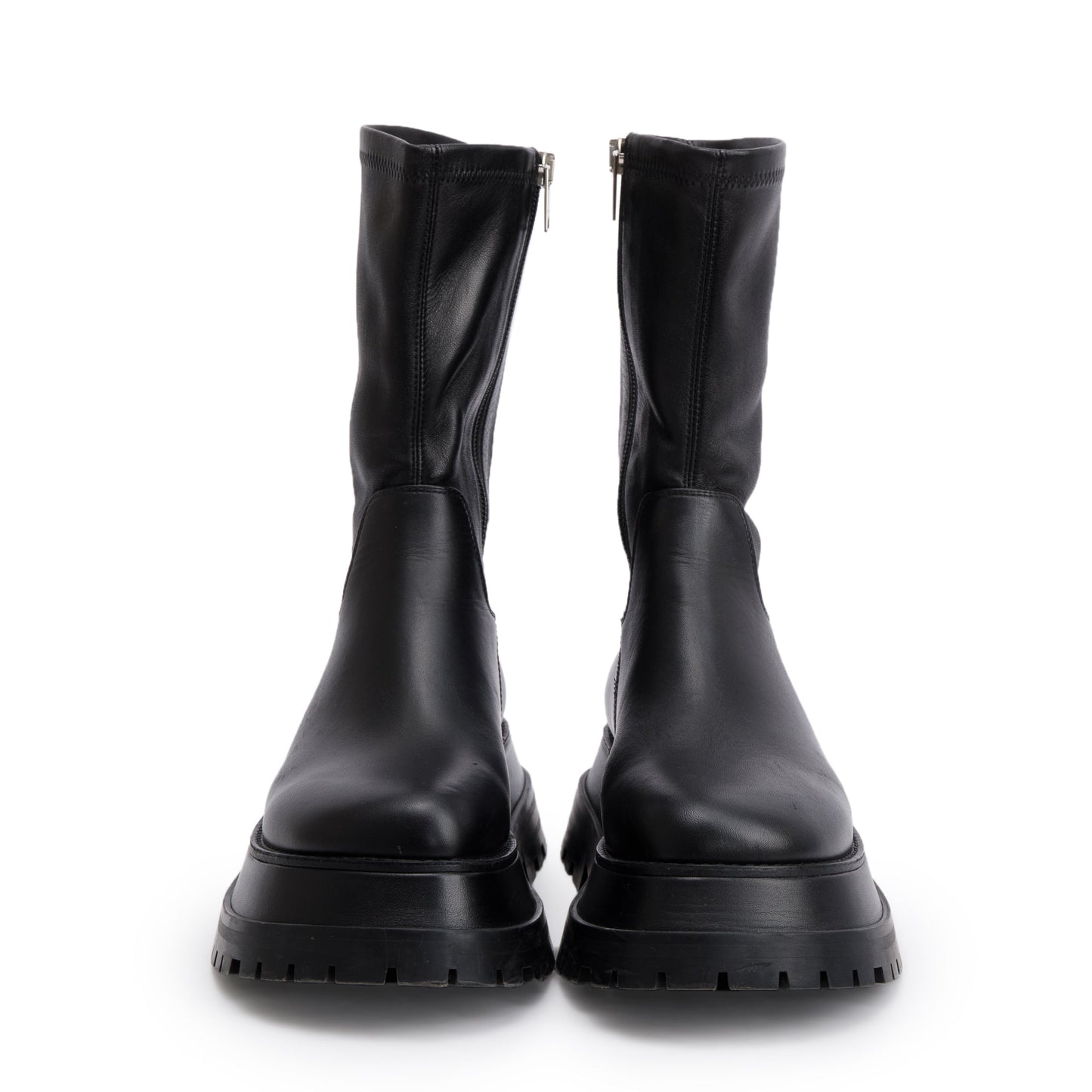 Burberry Black Leather Alf Hurr Ankle Boots, Size 37