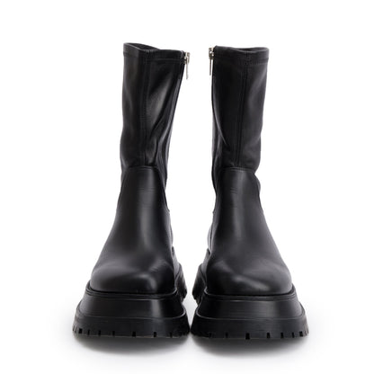 Burberry Black Leather Alf Hurr Ankle Boots, Size 37