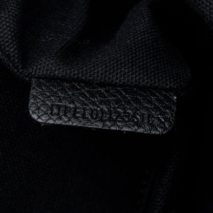 Burberry Black Leather Haymarket Check Canterbury Tote