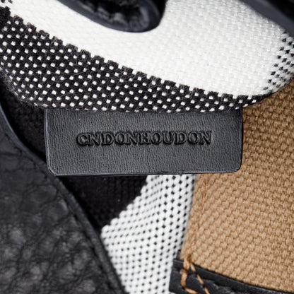 Burberry Black Leather & House Check Small Maidstone Tote