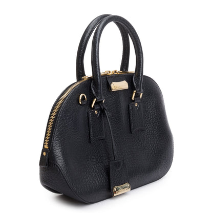 Burberry Black Leather Orchard Handle Bag