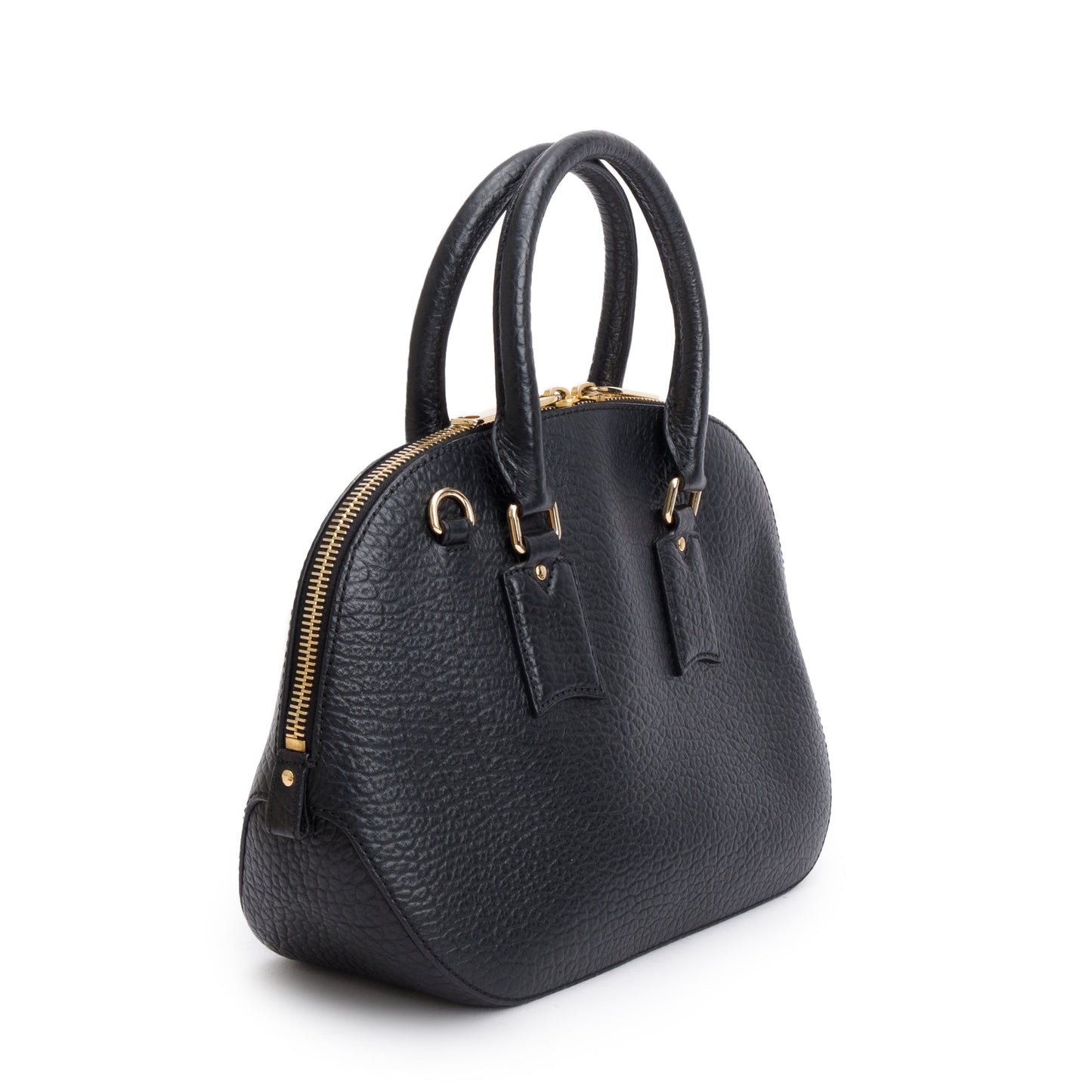 Burberry Black Leather Orchard Handle Bag
