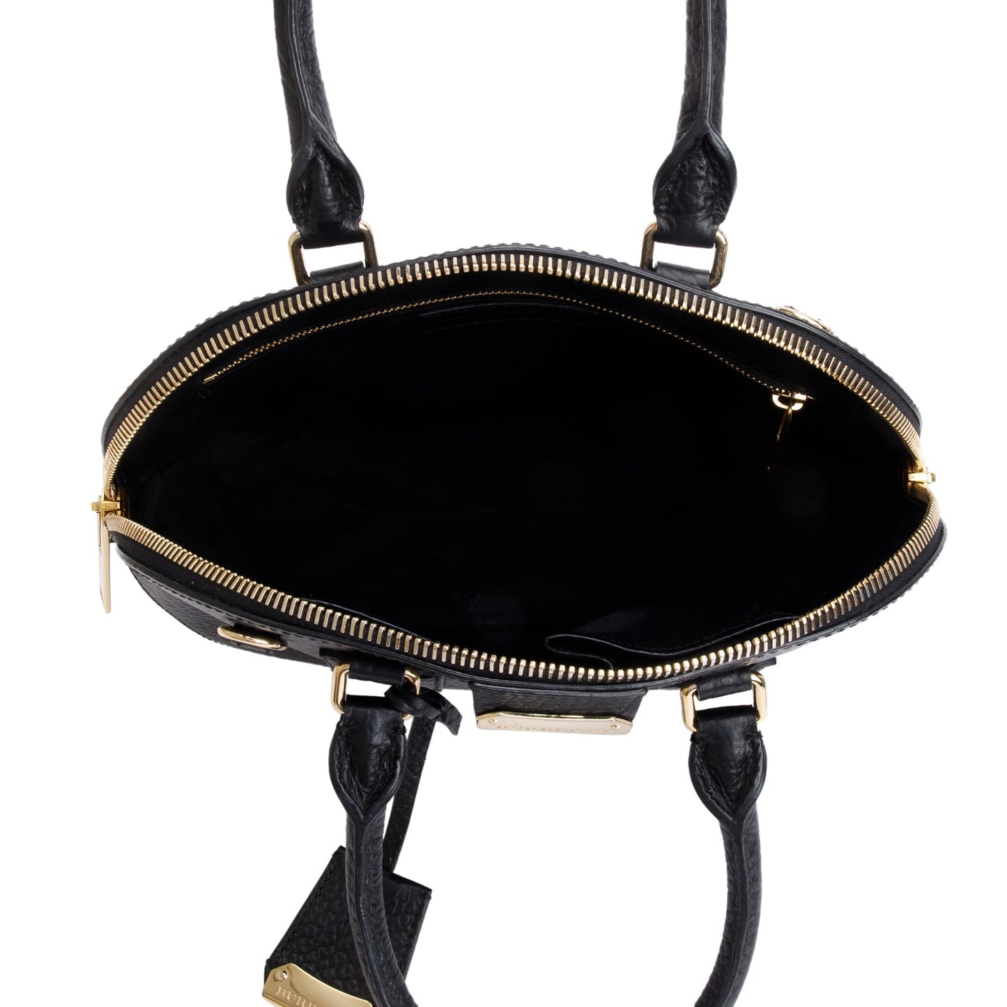 Burberry Black Leather Orchard Handle Bag