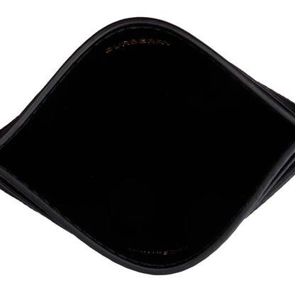 Burberry Black Leather TB Card Holder
