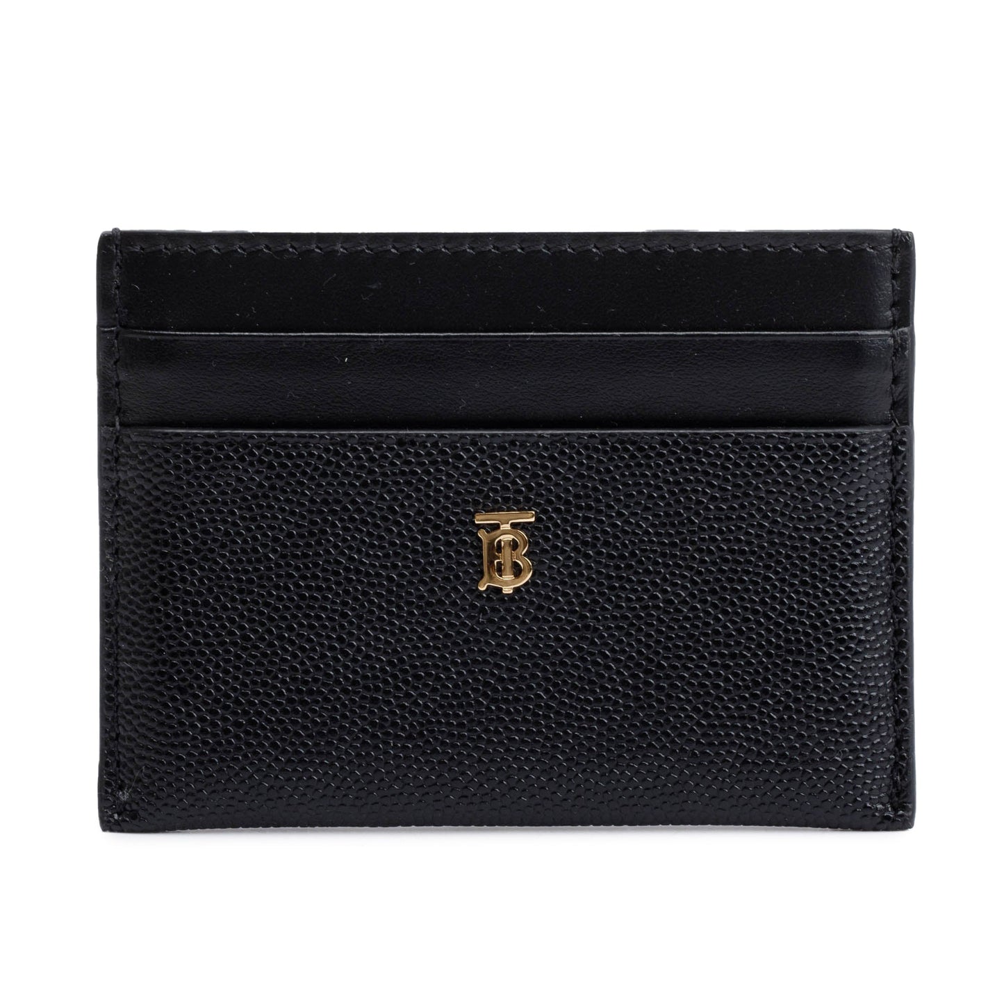 Burberry Black Leather TB Card Holder