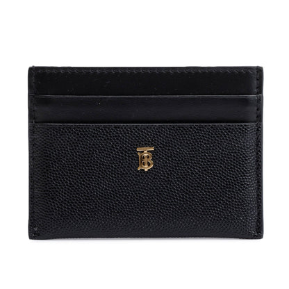 Burberry Black Leather TB Card Holder