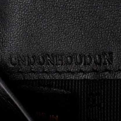 Burberry Black Leather Trimmed Beat Check Bifold Wallet