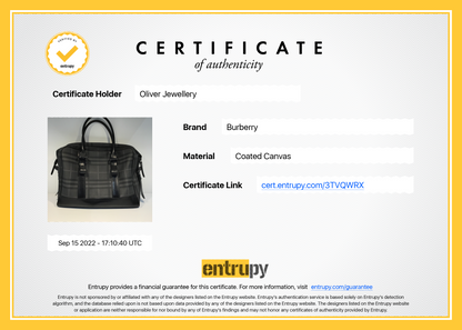 Burberry Black London Check Briefcase
