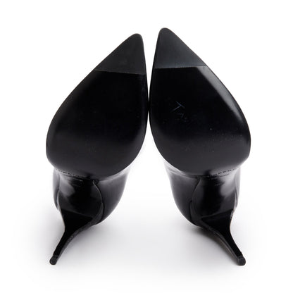 Burberry Black Patent Leather Pumps, Size 36.5