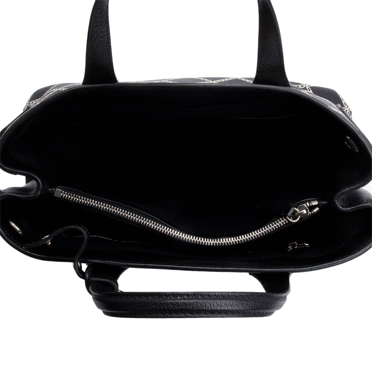 Burberry Black Printed Calfskin Leather Medium Banner NM Tote