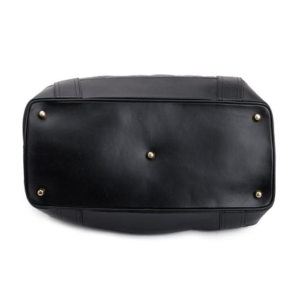 Burberry Black Quilted Calfskin Leather Beaton Bag