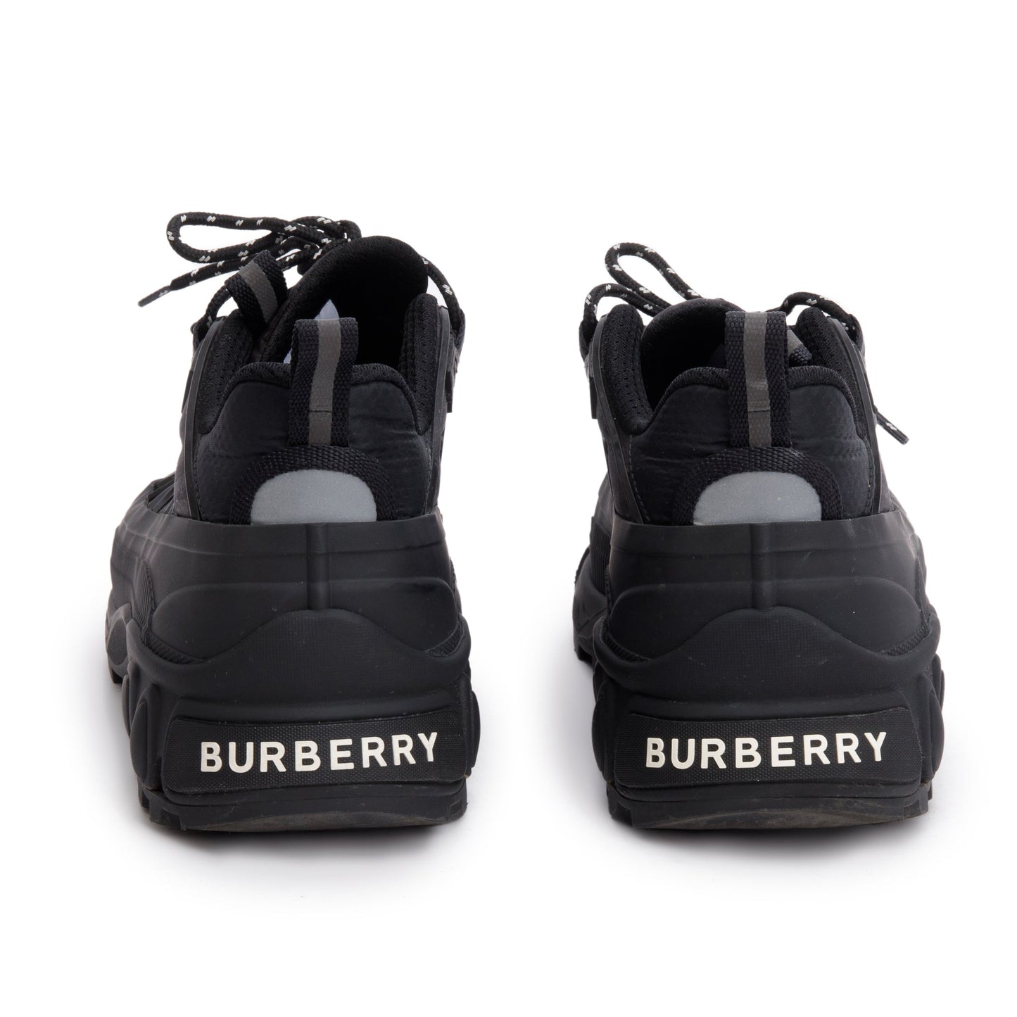 Burberry Black Rubber House Check Canvas Arthur Sneakers, Size 44