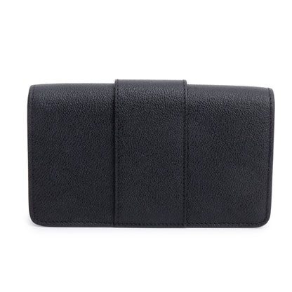 Burberry Black Soft Grain Calfskin Leather Mini Buckle Phone Bag