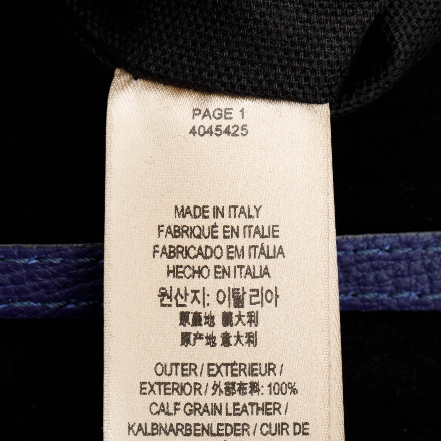 Burberry Blue Calfskin House Check Macken Crossbody Bag