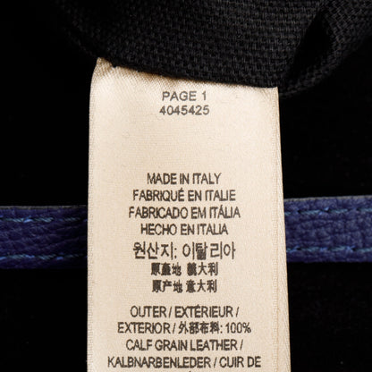 Burberry Blue Calfskin House Check Macken Crossbody Bag