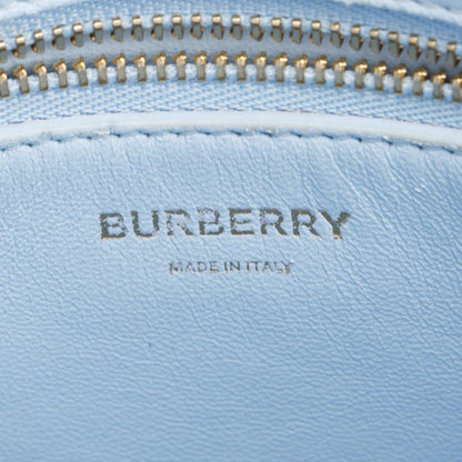 Burberry Blue Calfskin Leather Mini Pocket Bag