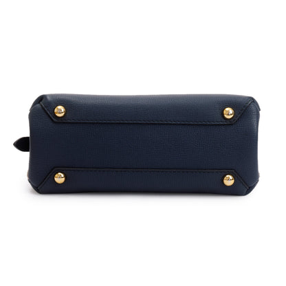 Burberry Blue Calfskin Small Camberley Bag