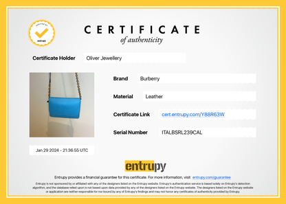Burberry Blue Leather Hampshire Crossbody Bag