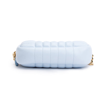 Burberry Blue Quilted Calfskin Leather TB Camera Crossbody Bag
