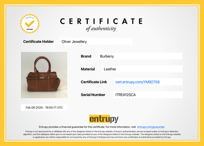 Burberry Brown Calfskin Leather Shoulder Bag