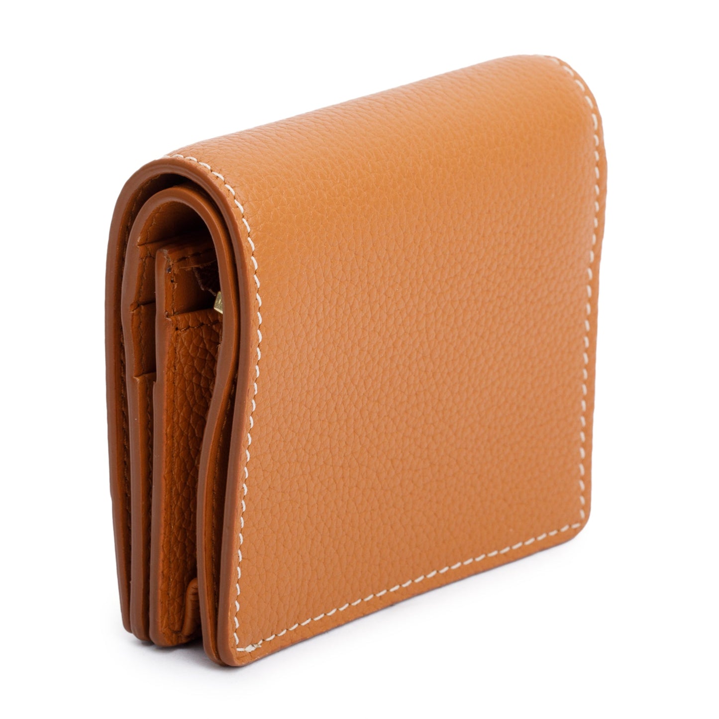 Burberry Brown Leather TB Compact Wallet