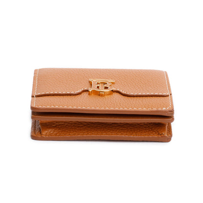 Burberry Brown Leather TB Compact Wallet
