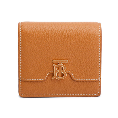 Burberry Brown Leather TB Compact Wallet